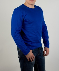 Лонгслив (футболка с длинным рукавом) синего цвета